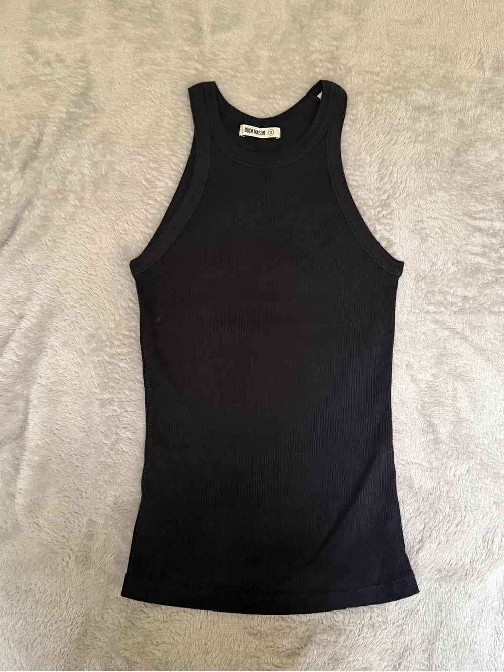 Buck Mason Black Surplus Rib Tank